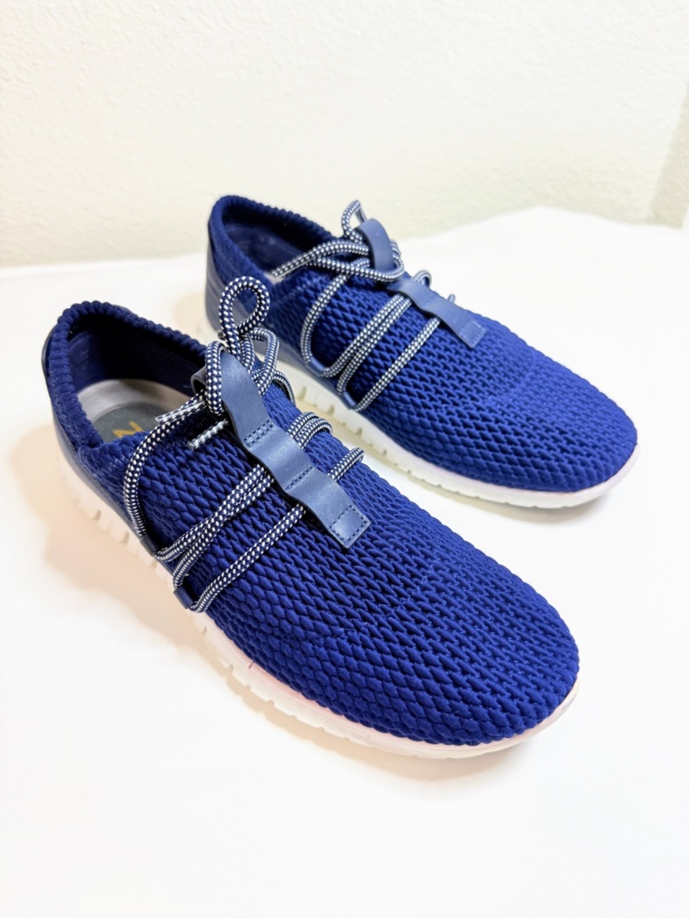 Cole Haan ZerøGrand Blue Knit Sneakers Lightweight Comfort Walking Shoes 6.5 - Picture 8 of 16